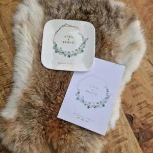 Huwelijksbordje geschilderd