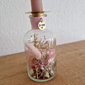 Roze-met-gouden-droogbloemen