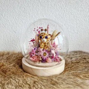 Glasdome-met-knuffel-giraffe