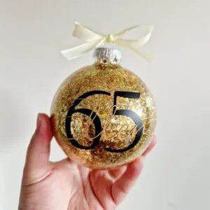 Kerstbal met glitters